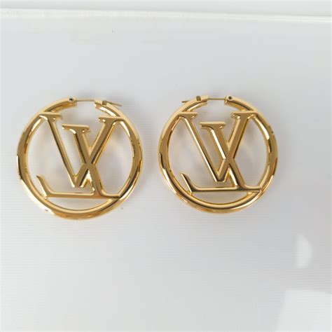 louis vuitton small hoop earrings|louis vuitton refurbished earrings.